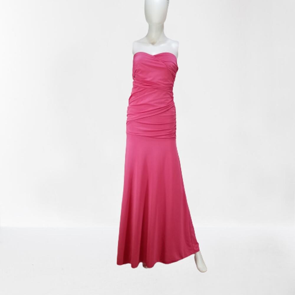 Women's Pink Super Sexy & Fit Bodycon Full Length Maxi Dress, Size: Large, New